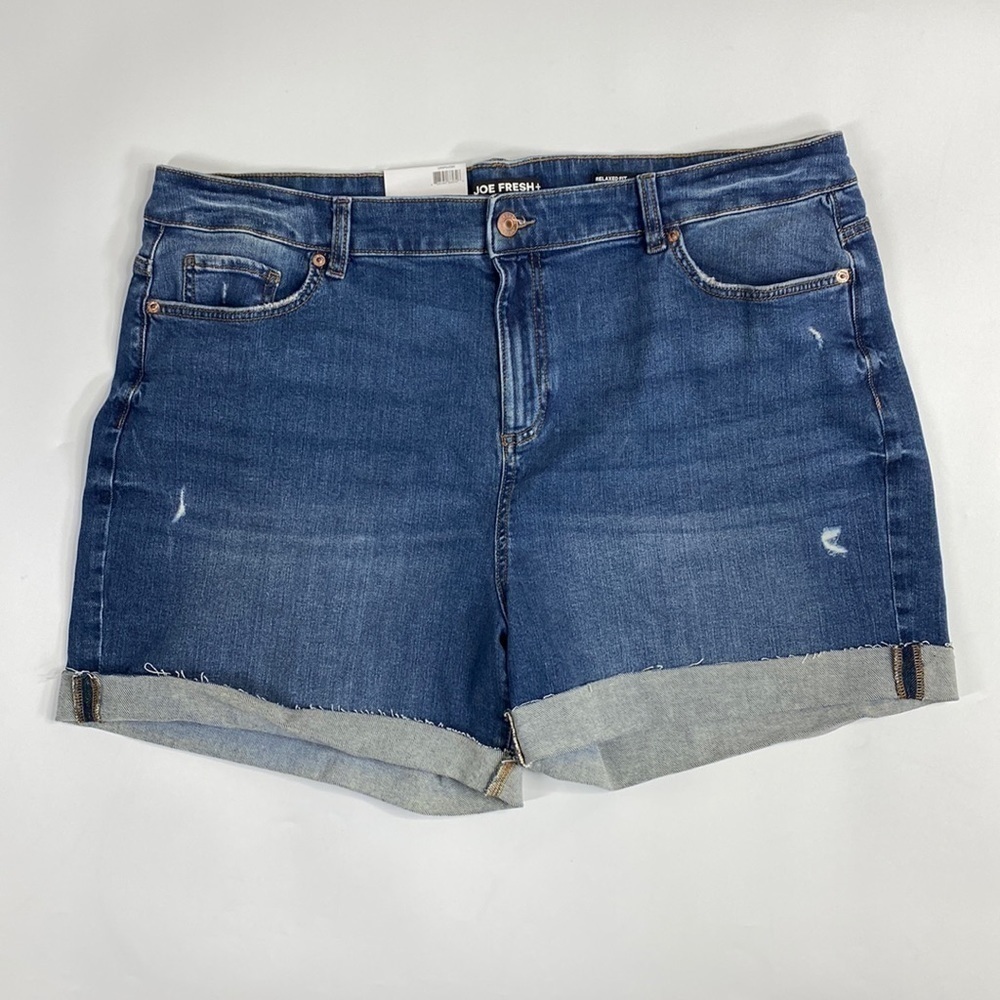 Joe Fresh Relaxed Fit Denim Jean Shorts Size 18W NWT